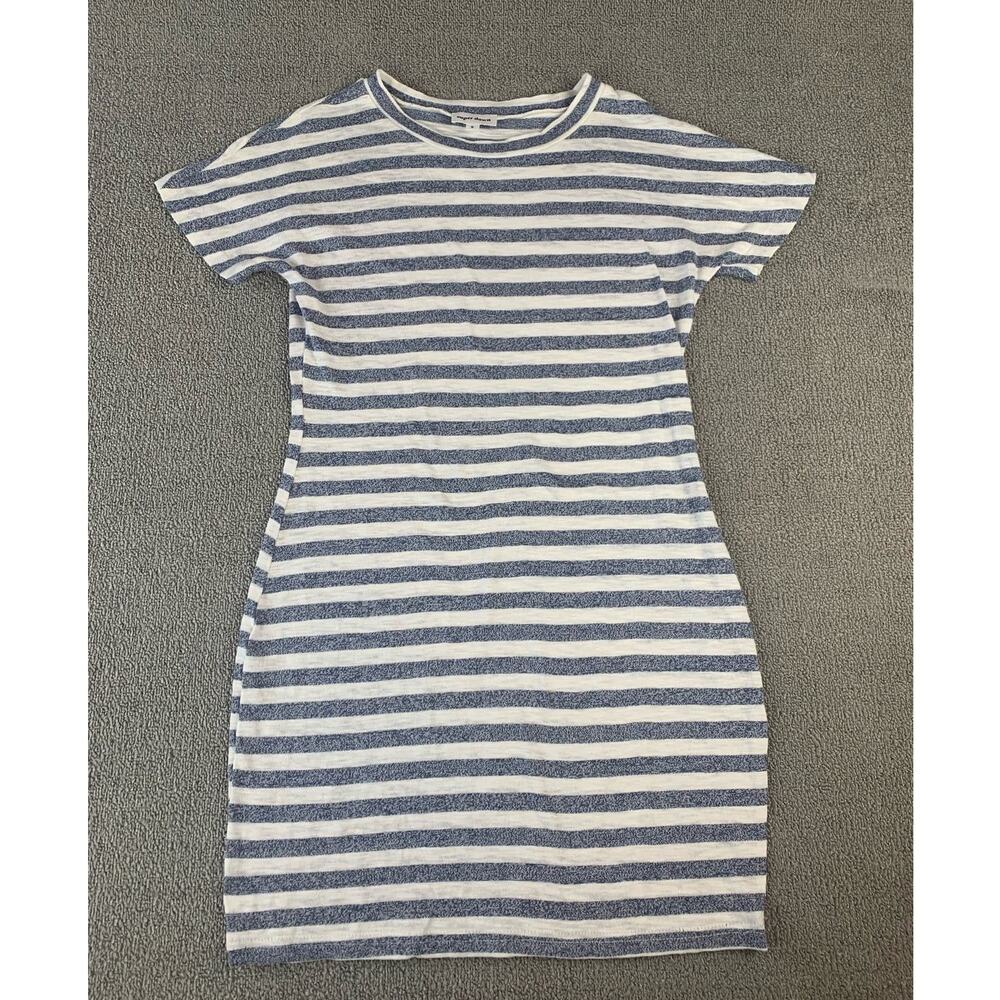 Superdown T-shirt Dress Striped Blue White Size Small